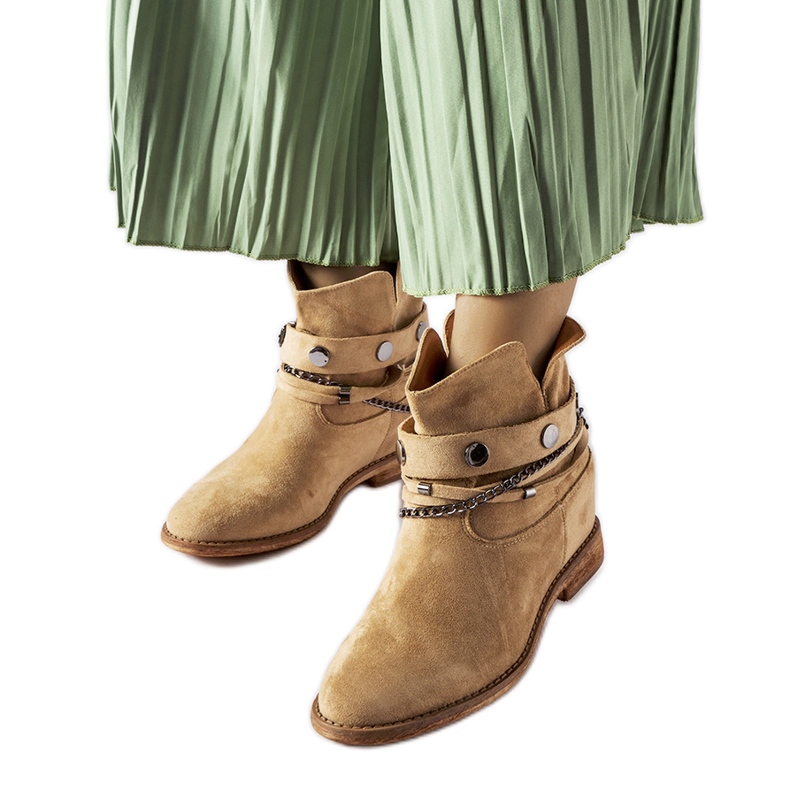 Stivali con zeppa isolanti beige di Rinehart