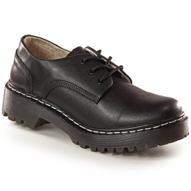 Scarpe oxford da donna in pelle nera Filippo GLN441 nero