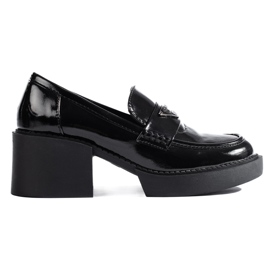Scarpe col tacco Shelovet in vernice nera nero