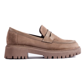 Mocassini da donna in camoscio beige di Shelovet