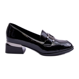 Vinceza Mocassini Laccati Tacco Alto Nero Sakina