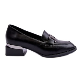 Vinceza Scarpe Mocassini In Pelle Su Tacco Alto, Sakina Nera nero
