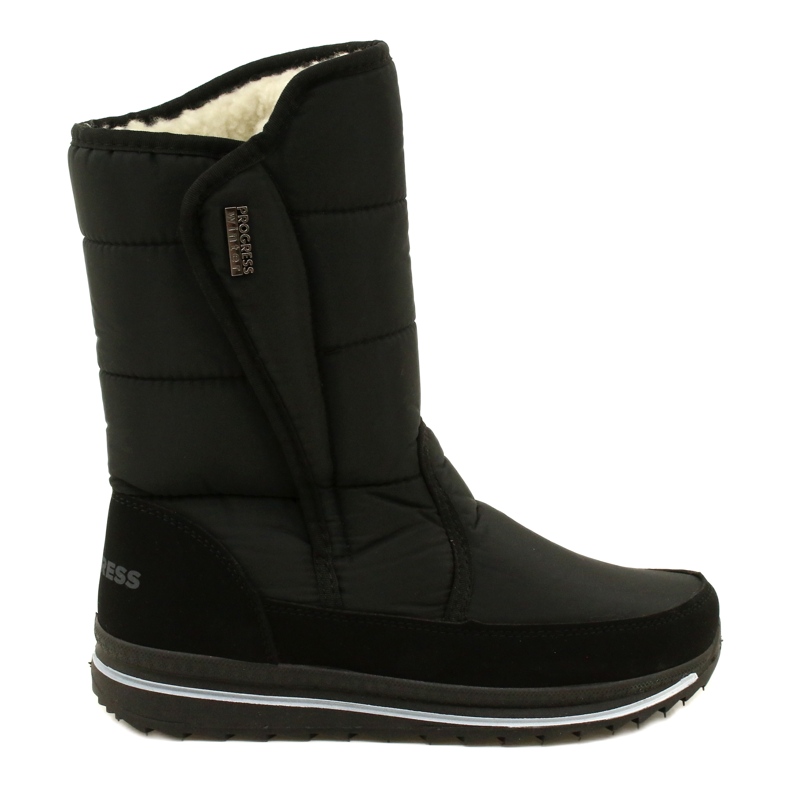 Stivali da neve isolati da donna Progress Progj-22-128 Black nero