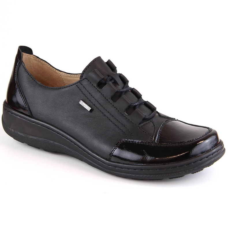 Comode scarpe da donna in pelle, Helios nere nero