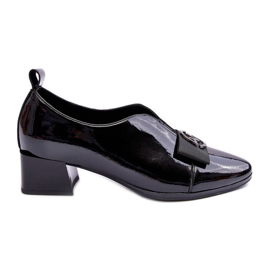 Vinceza Scarpe col tacco laccate con decorazione, Elosa nera nero