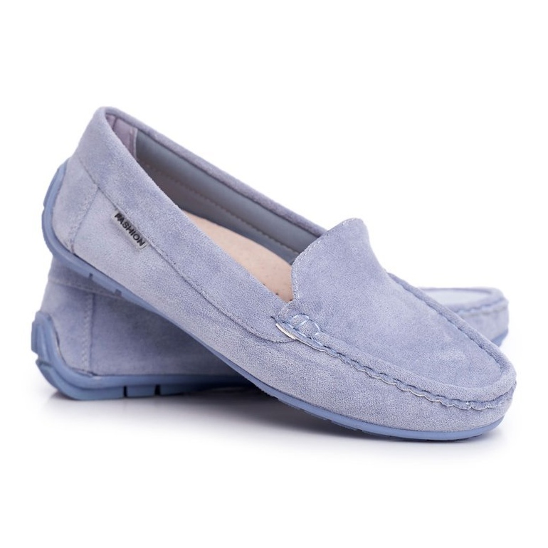 Evento Mocassini Donna Blu Scamosciato Morreno