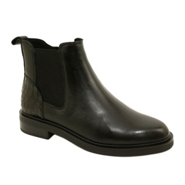 Stivali in pelle da donna Caprice 9-25479-41 019 Nero
