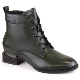 Stivali isolanti con tacco alto da donna, verde Vinceza 58158