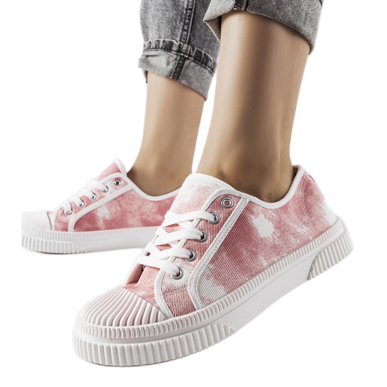 Sneakers rosa Clavet slavate