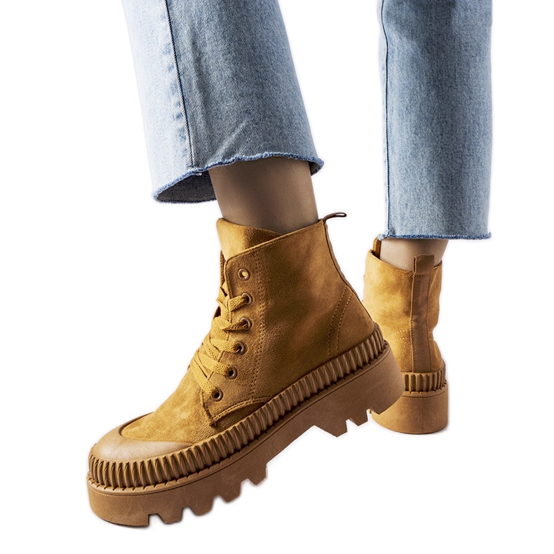 Inna Sneakers alte Aida in ecopelle scamosciata marrone