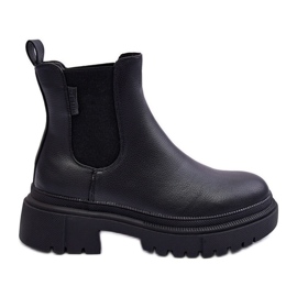 Stivali in pelle Stivali Chelsea isolati Big Star MM274619 Nero