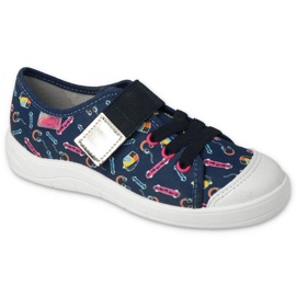 Ciabatte per bambini Befado con velcro 351Y004 blu navy