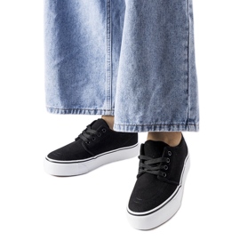 Sneaker Abboud in ecopelle scamosciata nera nero