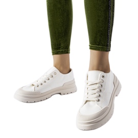 Sneakers in tessuto bianco di Nassar