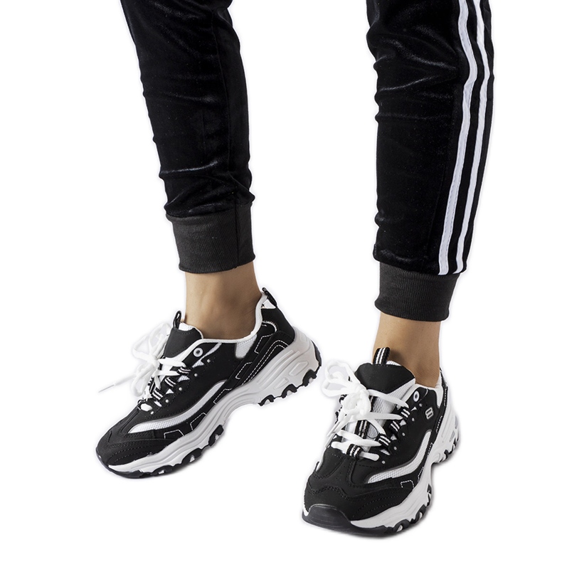 Sneakers sportive Kouri bianche e nere nero