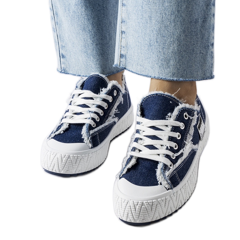 Inna Sneakers blu navy con abrasioni di Safiy