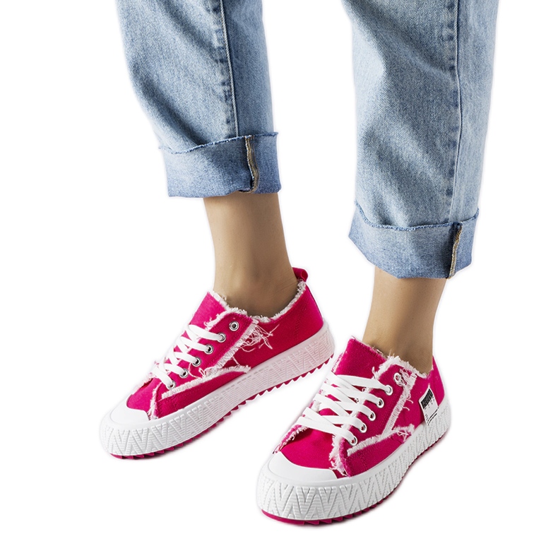 Scarpe da ginnastica rosa con plateau Coolidge