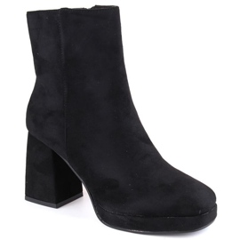 Stivaletti in pelle scamosciata Jezzi W JEZ411A, neri nero