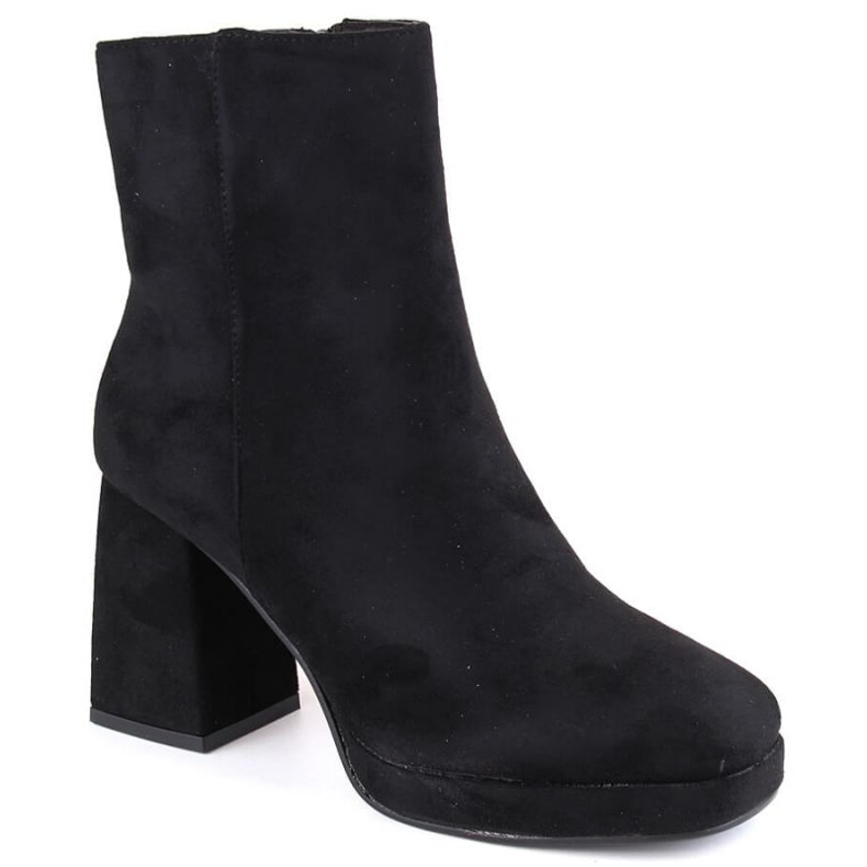 Stivaletti in pelle scamosciata Jezzi W JEZ411A, neri nero