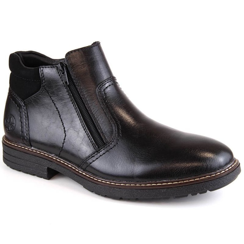 Stivali alti Rieker M RKR621 in pelle nera nero