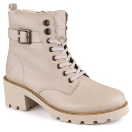Comodi stivali isolanti in pelle Remonte RKR615, beige
