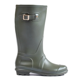 Stivali Wellington verdi da donna con fibbia Shelovet verde