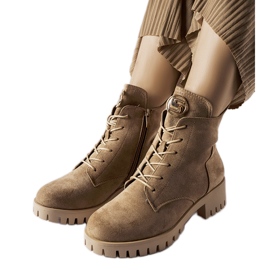 Stivali Noha in ecopelle scamosciata beige isolanti