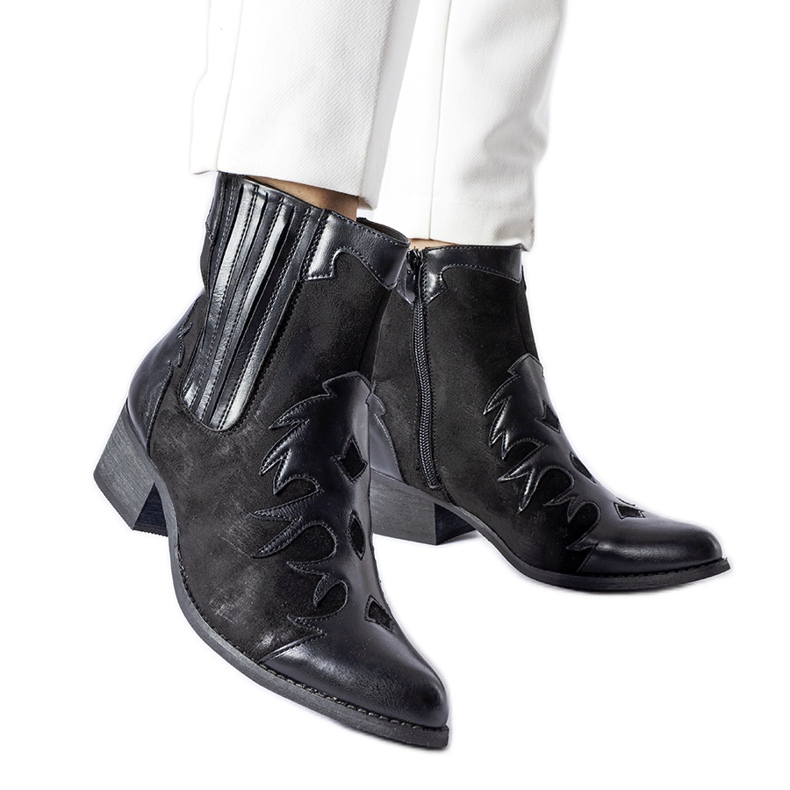 Stivali da cowboy bassi Henriette neri nero