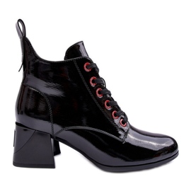 Stivaletti Bassi Stringati in Vernice S.Barski MR870-66 Nero