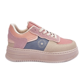 Scarpe sportive da donna Big Star MM274233 Rosa e Beige