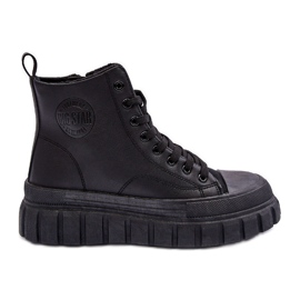 Sneakers in pelle coibentate con cerniera Big Star MM274625 Nere nero