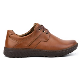 KOMODO Scarpe da uomo in pelle Casual 923K marrone