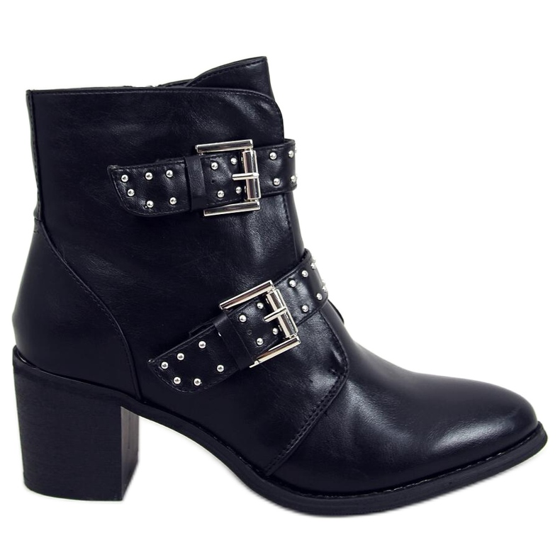Stivali con tacco alto con borchie Ferox Black nero