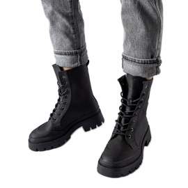 Inna Sneakers nere con finitura Thiery opaca nero