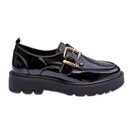 Vinceza Ballerine di vernice con fibbia, Nero Meara