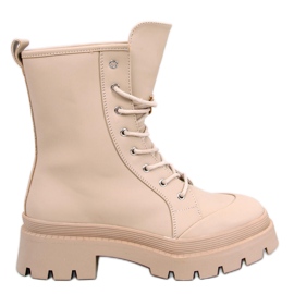 Parsons Stivali da lavoro stringati beige