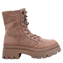 Stivaletti stringati Hagg Tortora beige