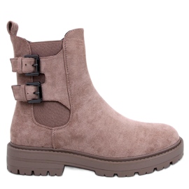 Stivaletti Lanier in camoscio tortora beige
