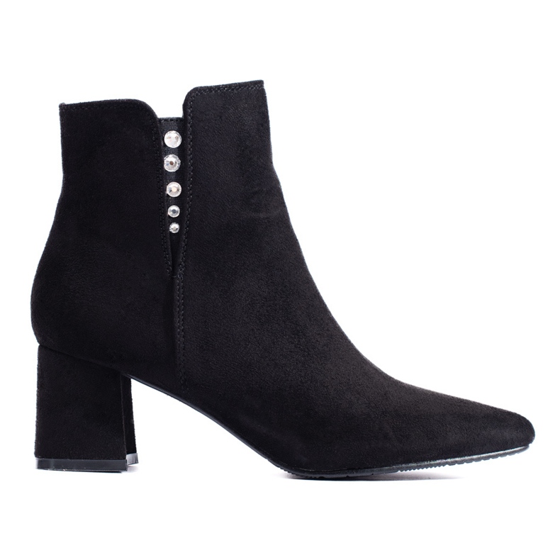 Stivaletti da donna Shelovet in camoscio nero