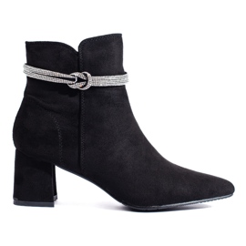 Stivaletti da donna Shelovet classici in camoscio nero