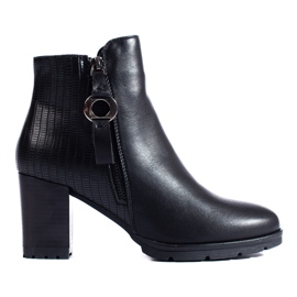 Stivaletti neri da donna realizzati in ecopelle Shelovet nero