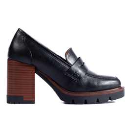 Eleganti scarpe nere con tacco da donna di Shelovet nero