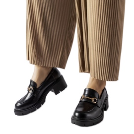Scarpe nere con tacco Fabrizio nero
