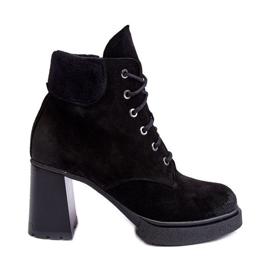 Stivaletti stringati in pelle scamosciata neri Lemar Flomes nero