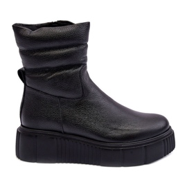 Stivali con plateau da donna in pelle Lemar Suam Neri nero