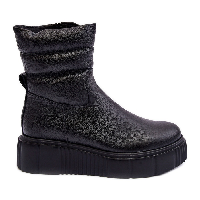 Stivali con plateau da donna in pelle Lemar Suam Neri nero