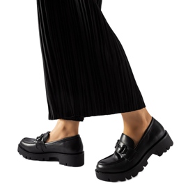 Inna Scarpe nere con plantare in pelle di Fauna nero