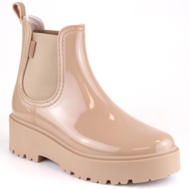 Galosce laccate su piattaforma Big Star W INT1918B, beige