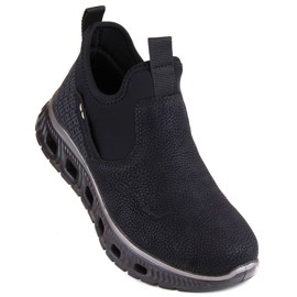 Rieker W RKR616 comodi stivaletti slip-on, neri nero