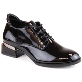 Scarpe stringate Vinceza W JAN254A in vernice nera nero